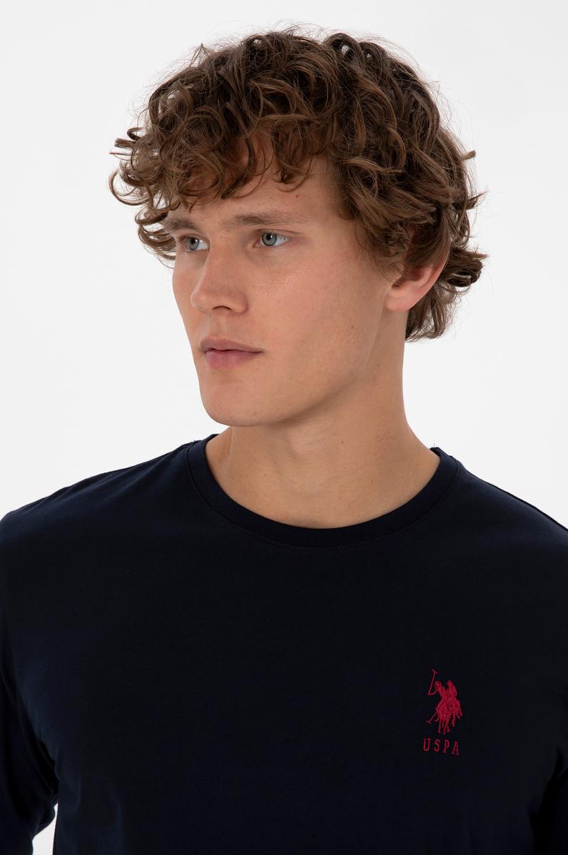 Erkek Kırmızı Ekoseli Lacivert Pijama Takımı