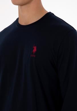 Erkek Kırmızı Ekoseli Lacivert Pijama Takımı - 50318615007