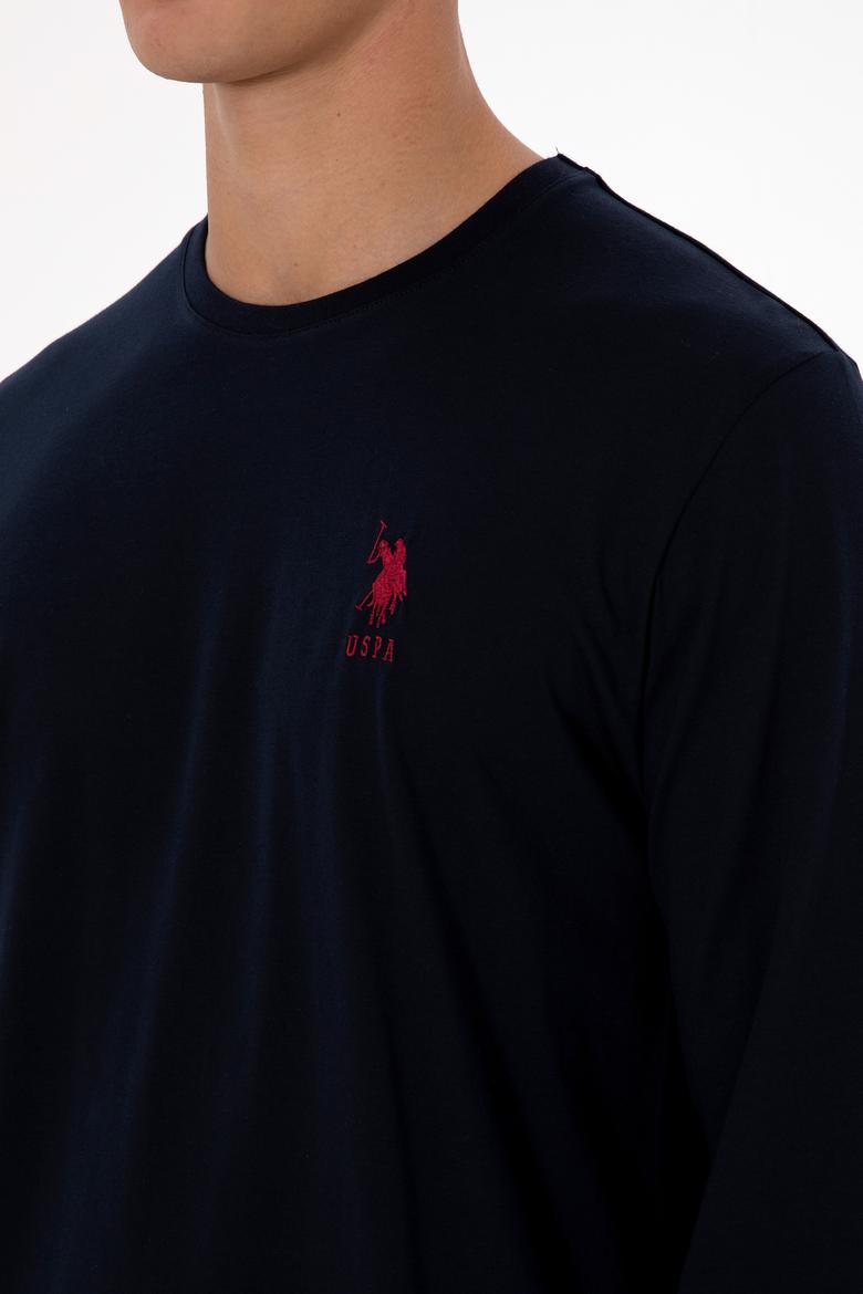 Erkek Kırmızı Ekoseli Lacivert Pijama Takımı - 50318615007