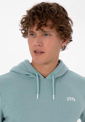 Erkek Regular Fit Kapüşonlu Şardonlu Mint Basic Sweatshirt - 50315582173