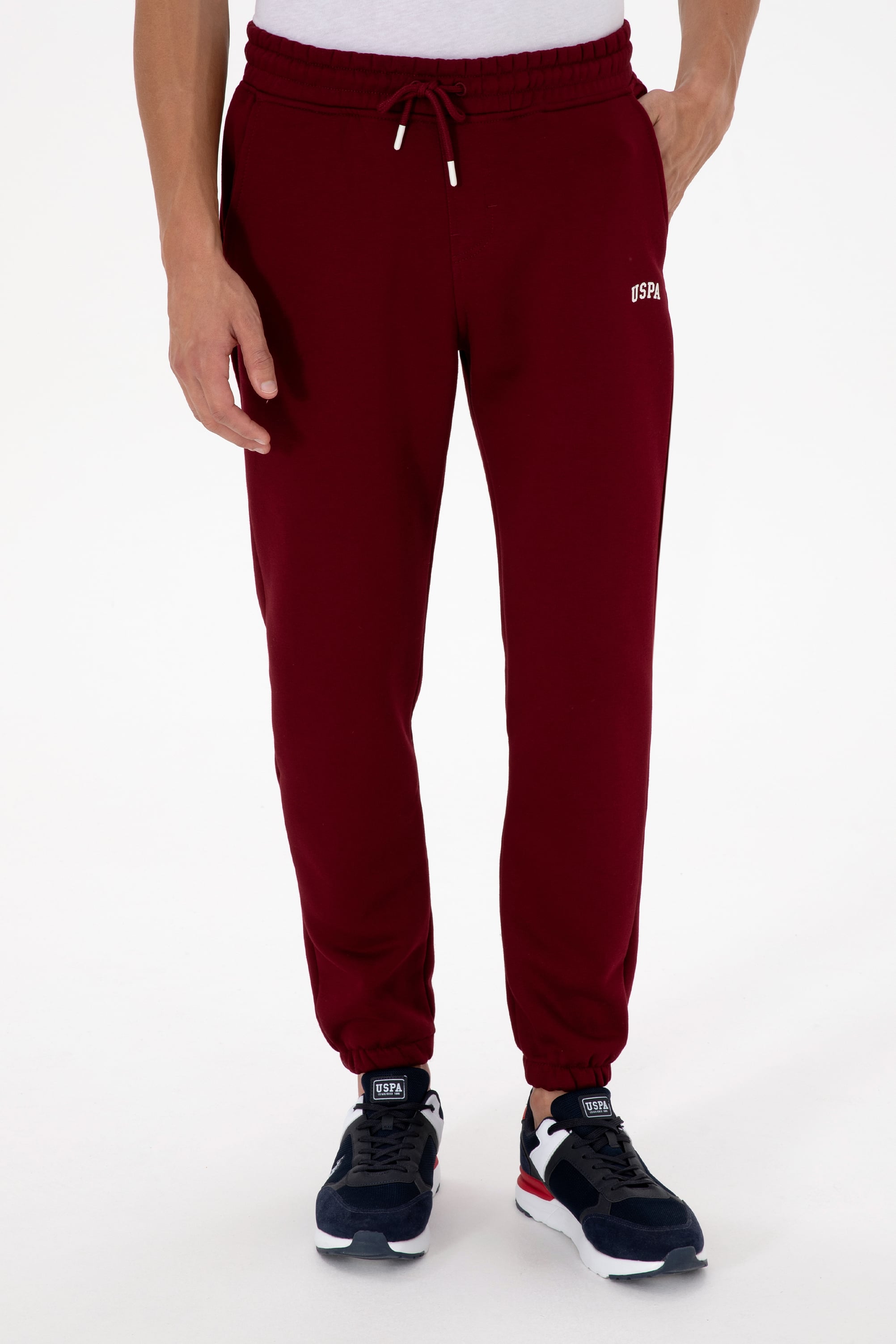 Erkek Bordo Şardonlu Eşofman Altı - Image 2