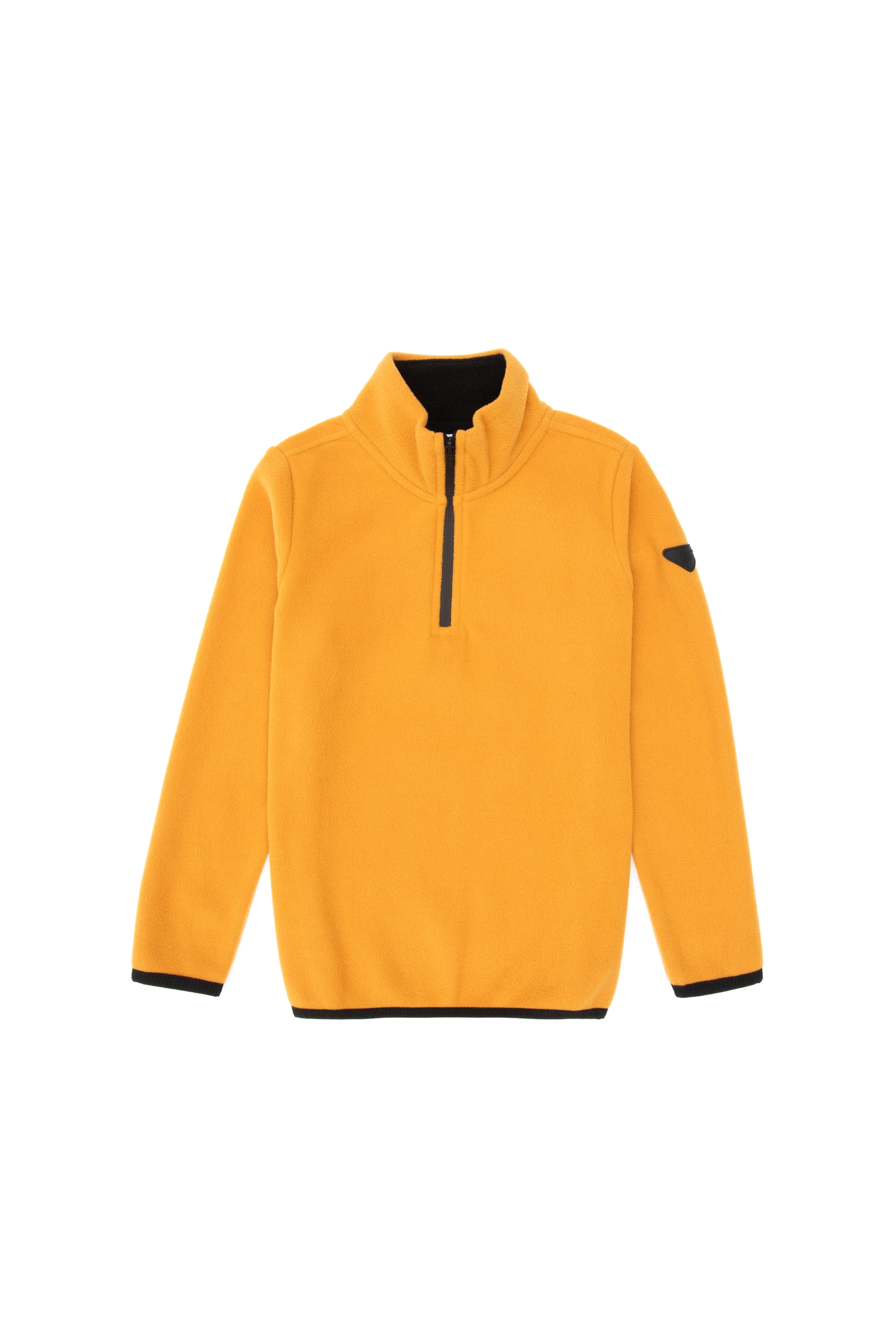 Erkek Çocuk Hardal Yarım Fermuarlı Polar Sweatshirt