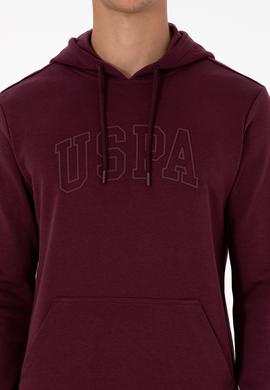 Erkek Regular Fit Kapüşonlu Koyu Bordo Basic Sweatshirt - 50315663103