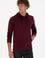 Erkek Regular Fit Kapüşonlu Koyu Bordo Basic Sweatshirt