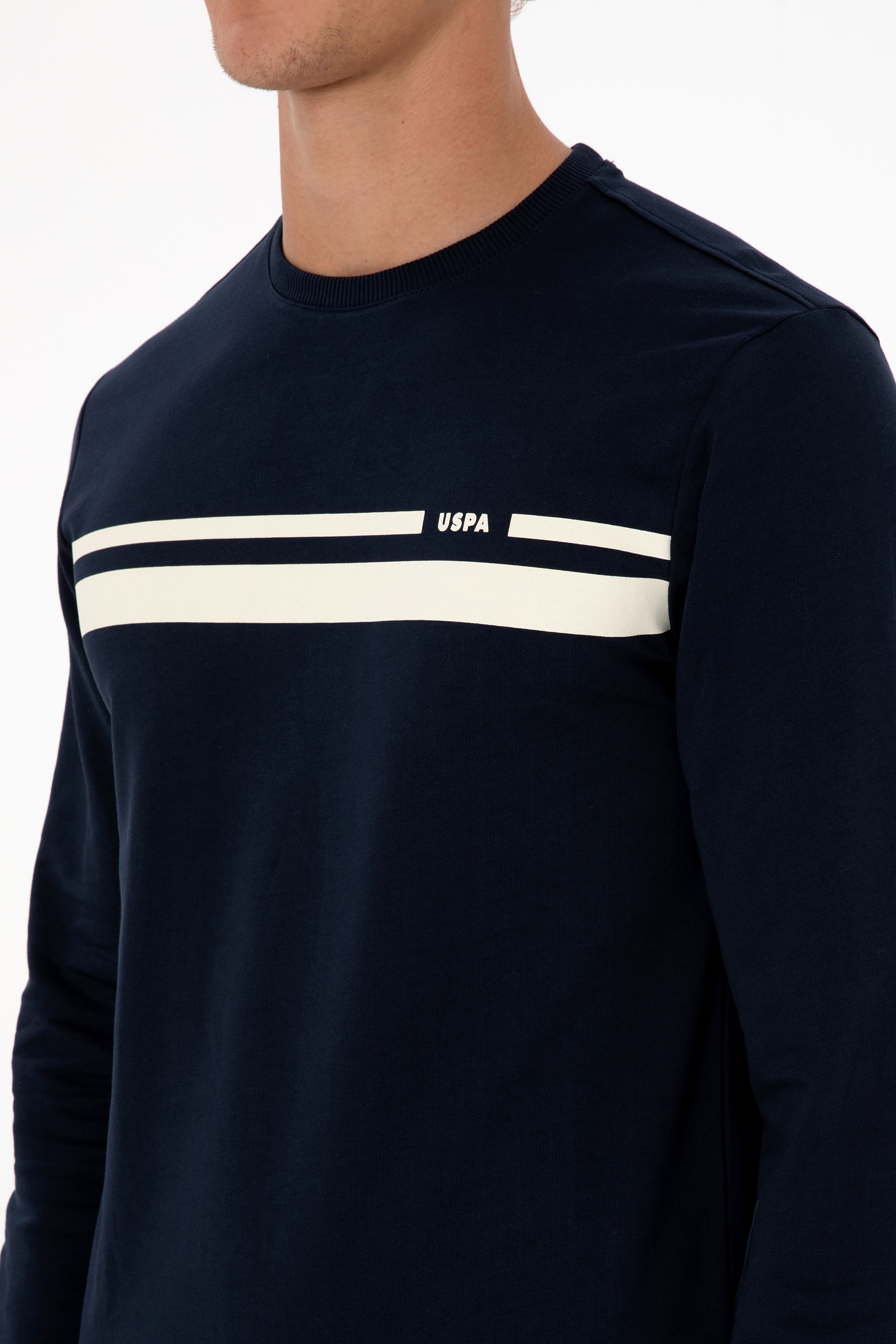 Erkek Regular Fit Bisiklet Yaka Lacivert İnce Sweatshirt - Image 7