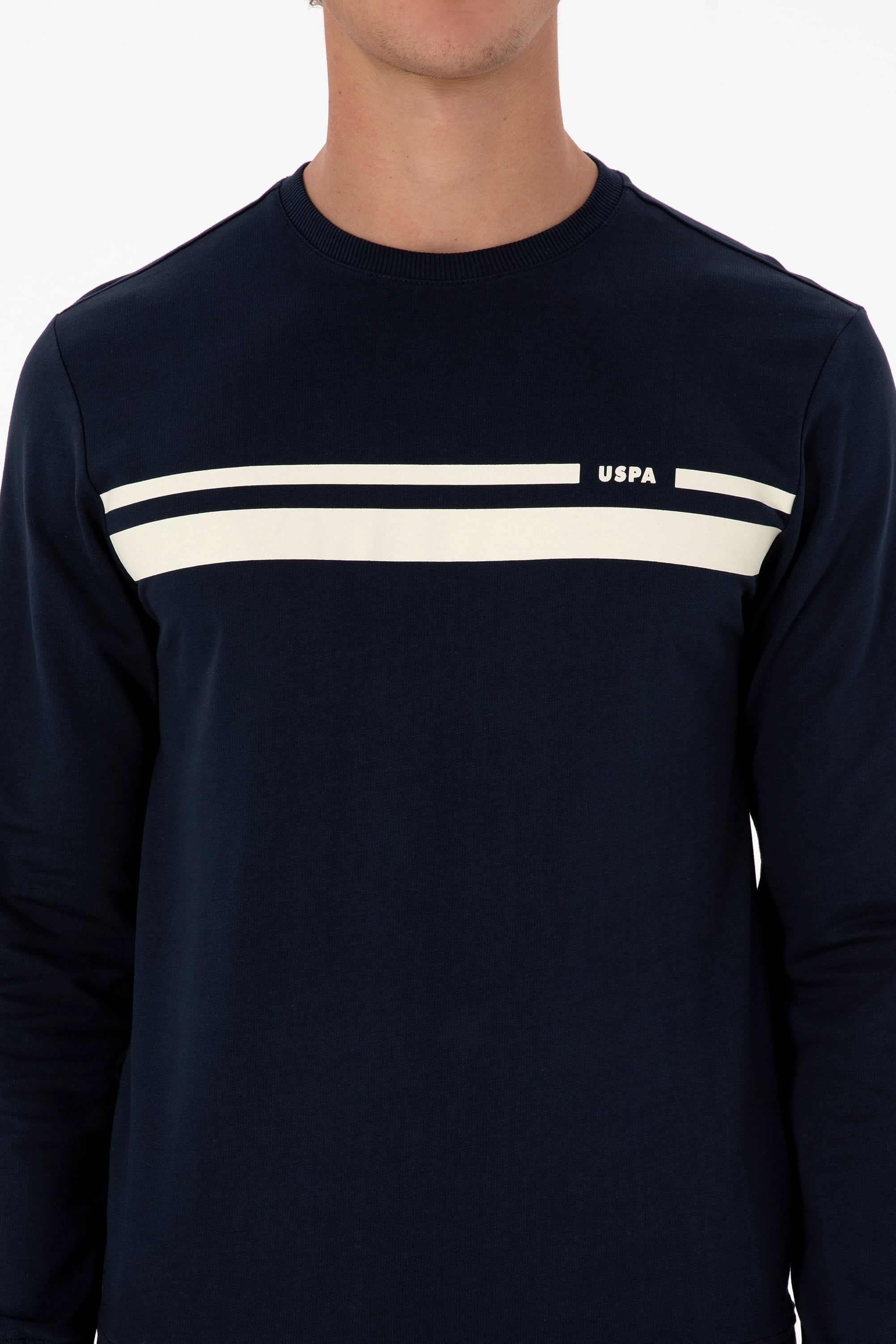 Erkek Regular Fit Bisiklet Yaka Lacivert İnce Sweatshirt