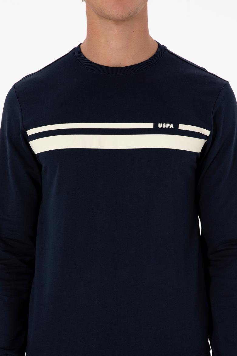 Erkek Regular Fit Bisiklet Yaka Lacivert İnce Sweatshirt - 50313801007