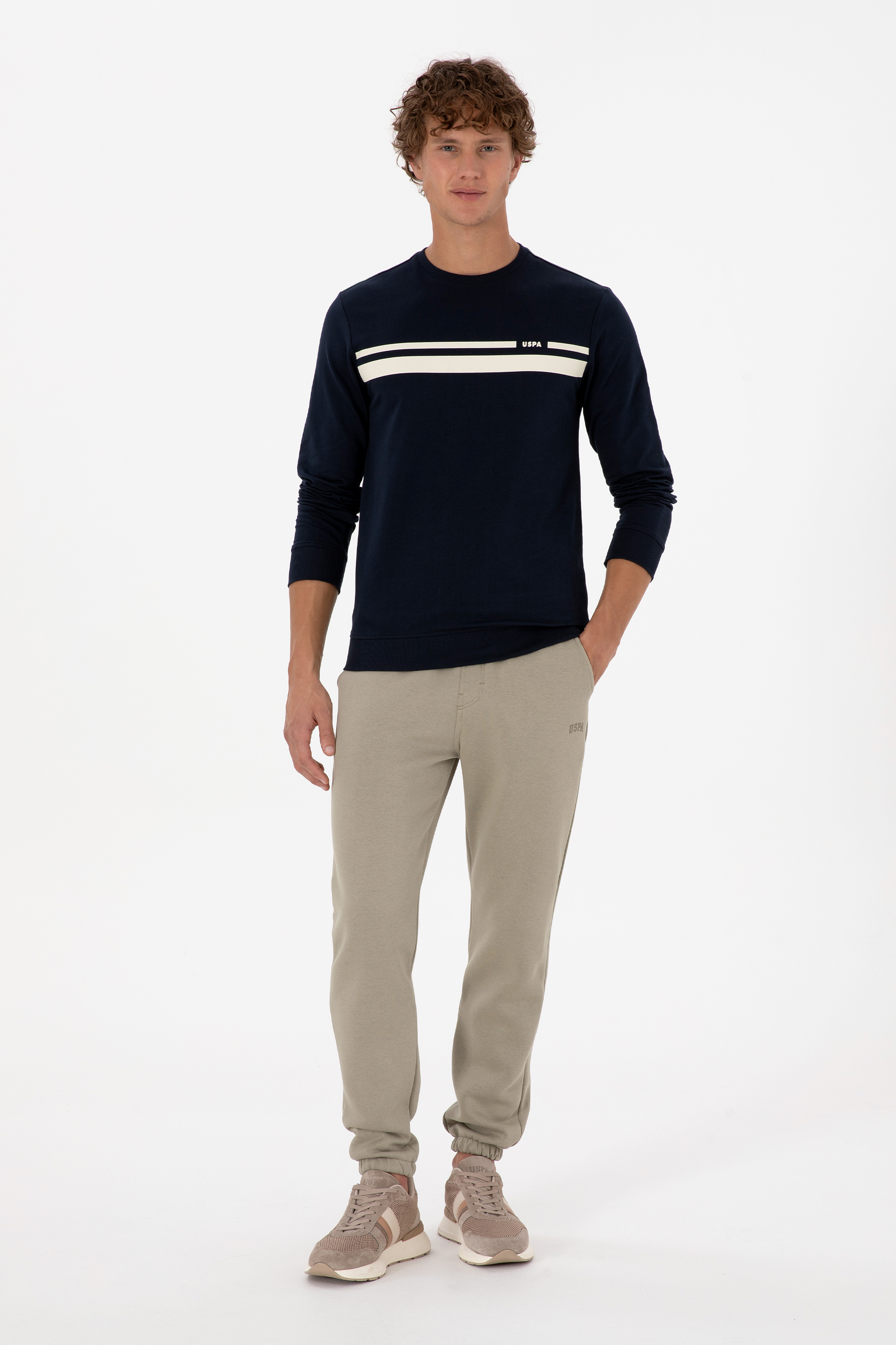 Erkek Regular Fit Bisiklet Yaka Lacivert İnce Sweatshirt - Image 4
