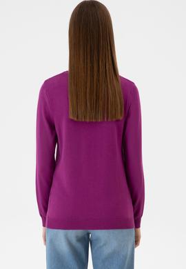 Kadın Violet V Yaka Basic Kazak - 50313590046