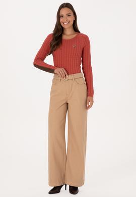 Kadın Camel Loose Fit Jean Pantolon - 50308367014