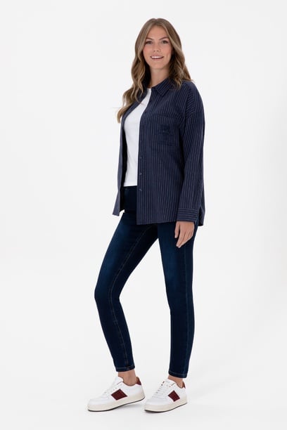Kadın Koyu Mavi Skinny Fit Jean Pantolon