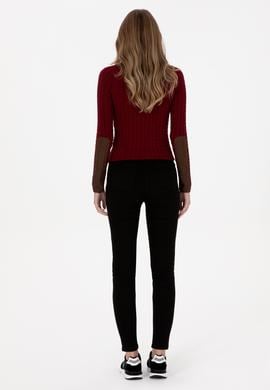 Kadın Siyah Skinny High Waist Fit Jean Pantolon - 50307812010