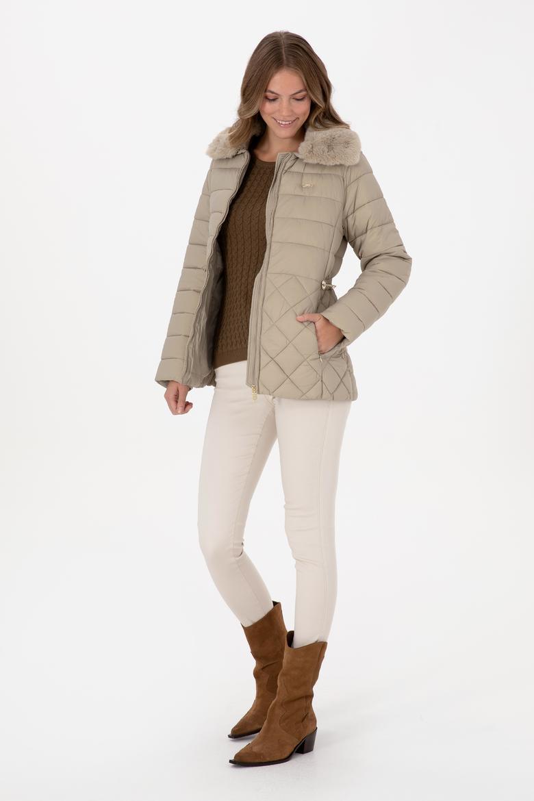 Kadın Açık Haki Mont - 50308797033