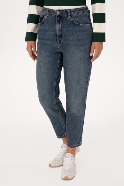 Kadın Yeşil Mom High Waist Fit Jean Pantolon