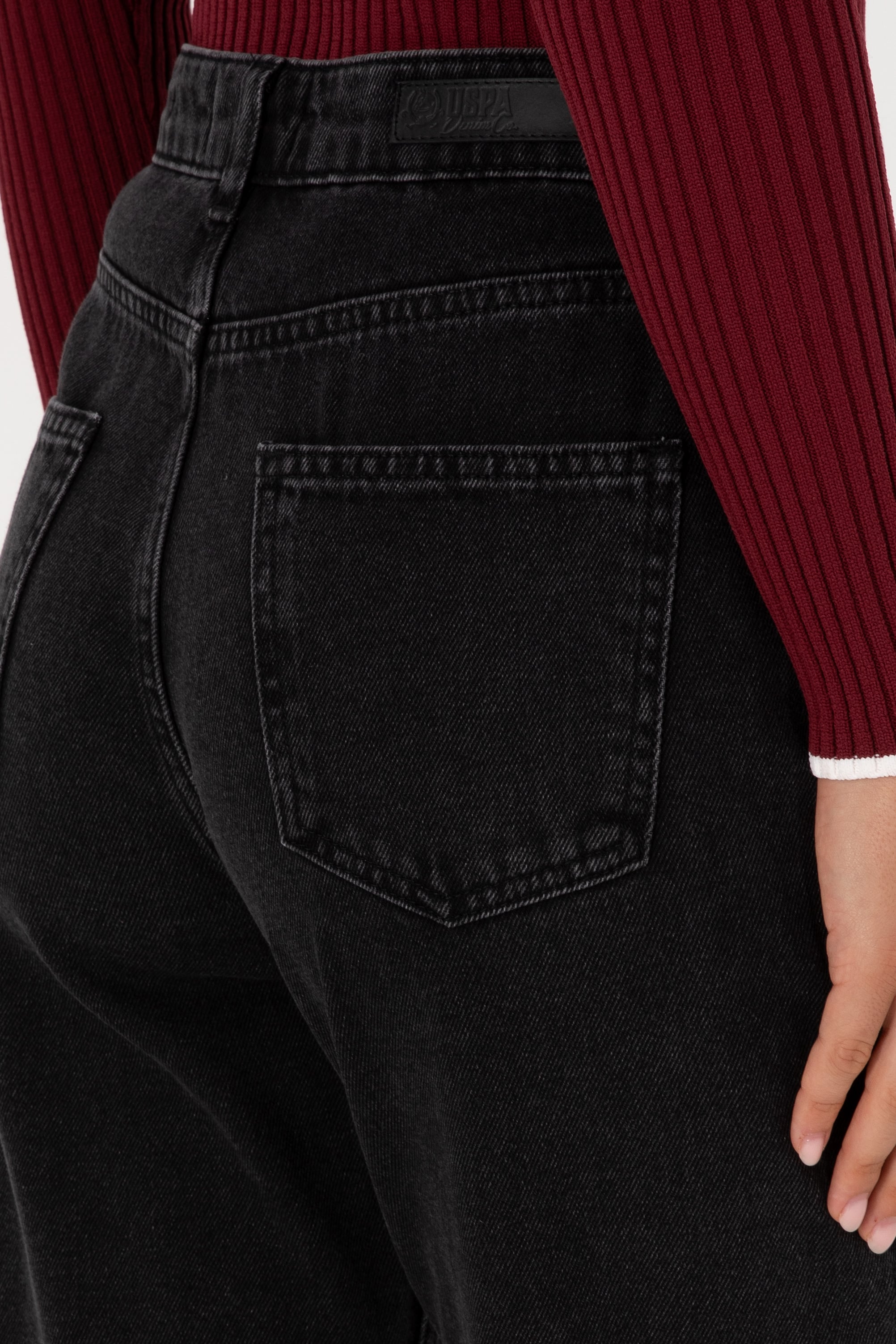 Kadın Siyah Straight Fit Jean Pantolon - Image 6