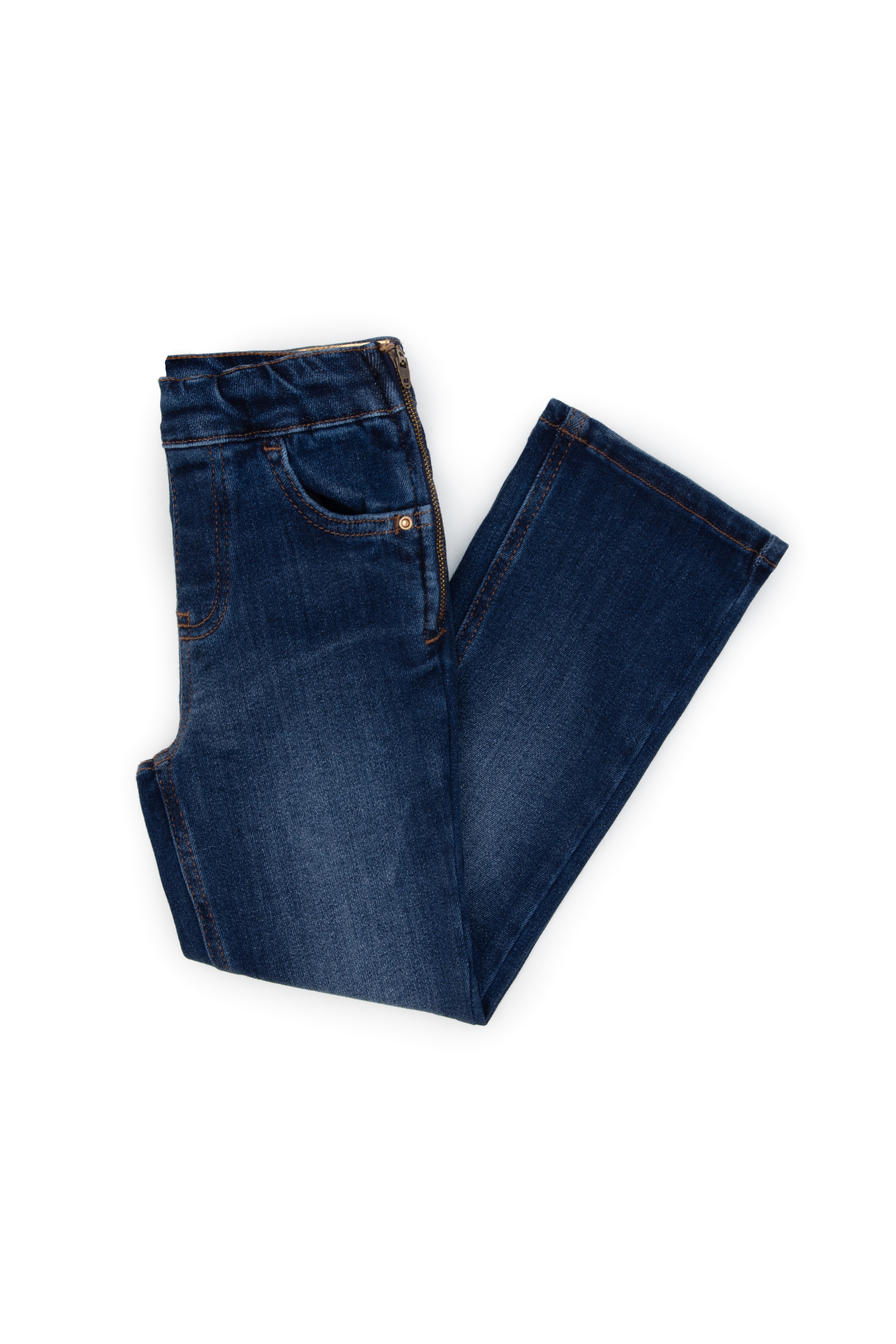 Kız Çocuk Koyu Mavi  Skinny Fit Jean Pantolon - Image 1
