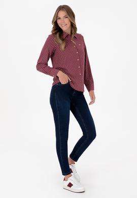 Kadın Bordo Uzun Kollu Gömlek - 50315561006