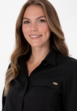 Kadın Siyah Uzun Kollu Gömlek - 50309037020