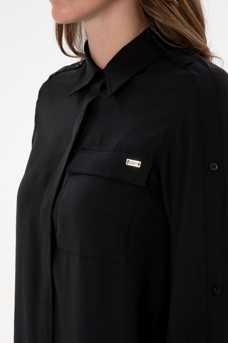 Kadın Siyah Uzun Kollu Gömlek