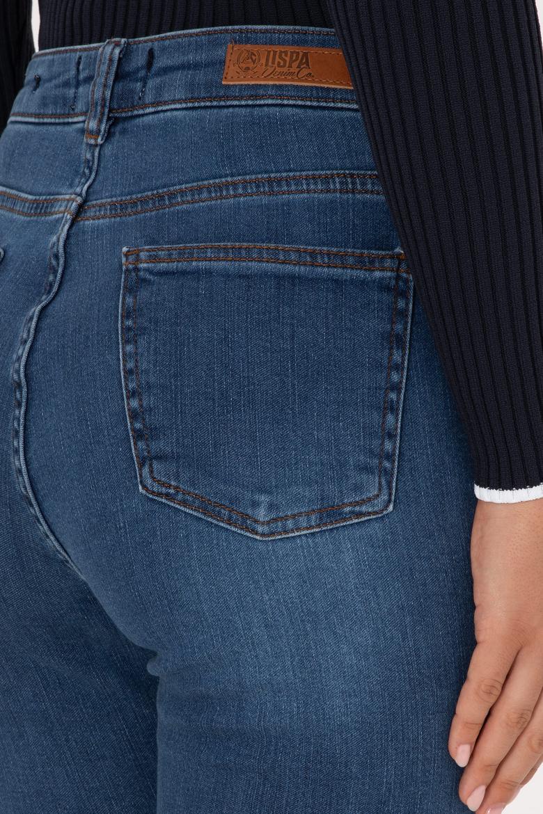 Kadın Koyu Mavi Skinny High Waist Fit Jean Pantolon - 50317616001