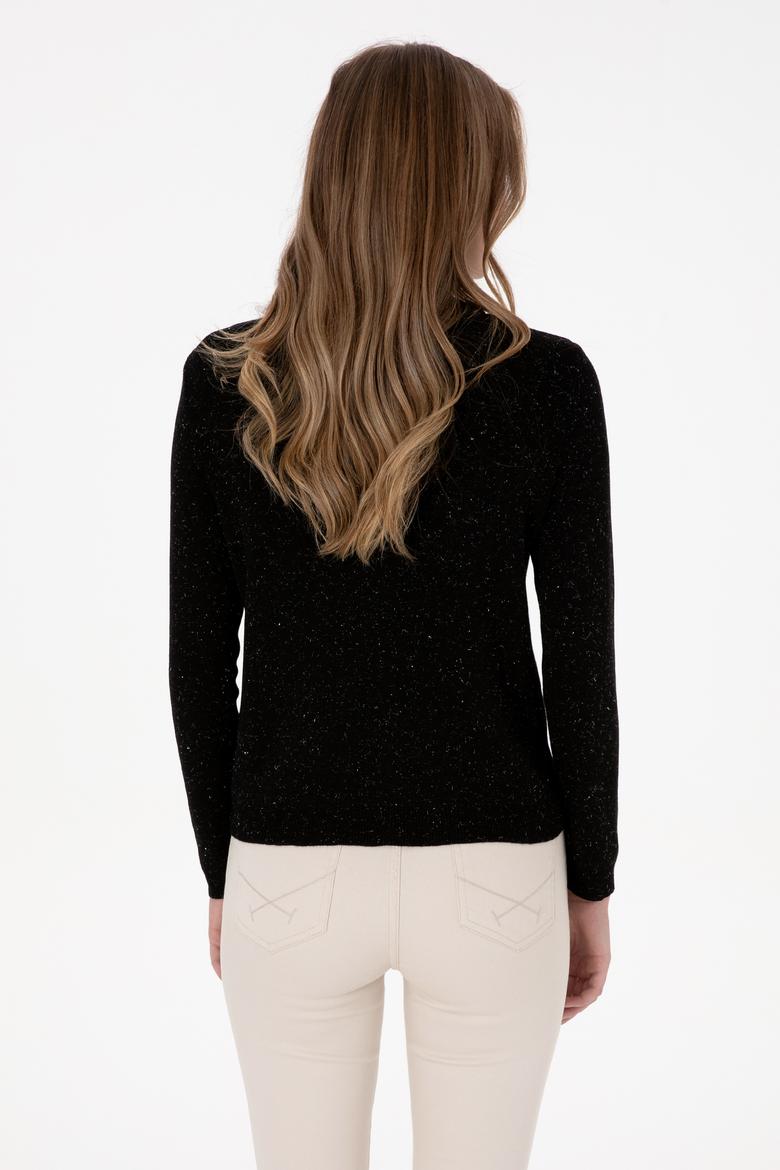 Kadın Siyah Triko Hırka - 50310009008