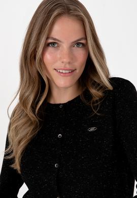 Kadın Siyah Triko Hırka - 50310009008