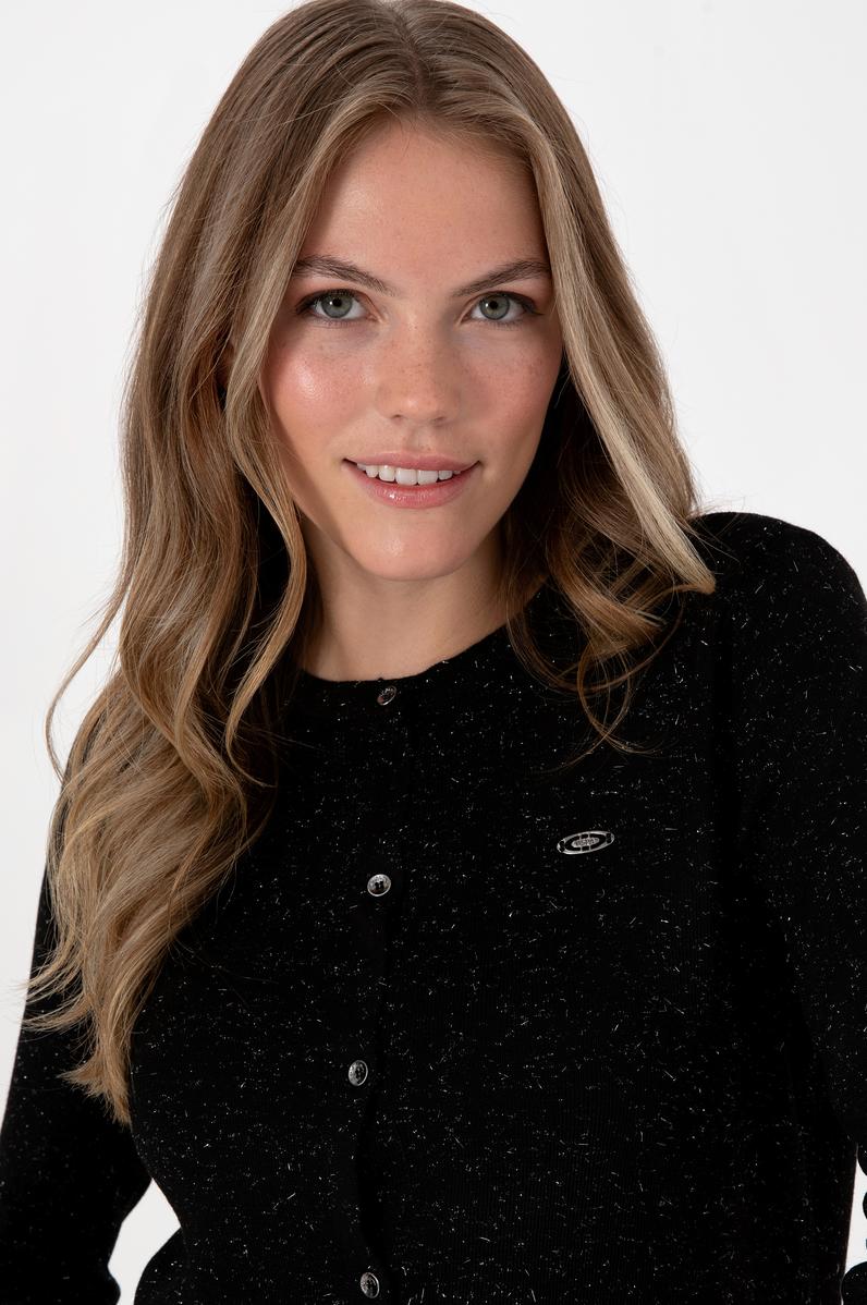 Kadın Siyah Triko Hırka