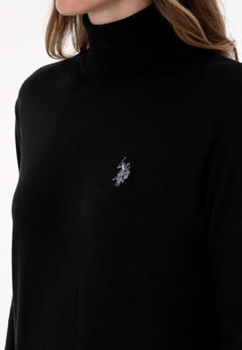 Kadın Siyah Boğazlı Basic Kazak - 50313621005