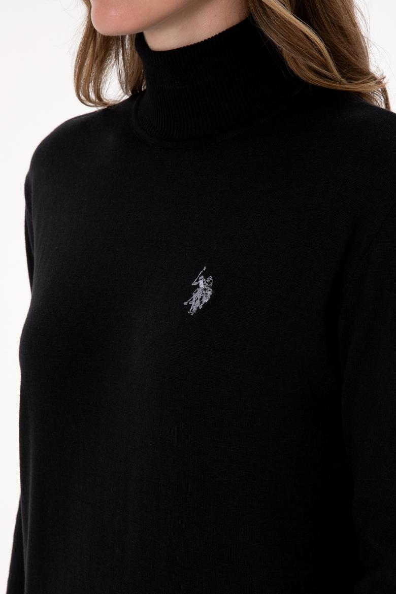 Kadın Siyah Boğazlı Basic Kazak - 50313621005