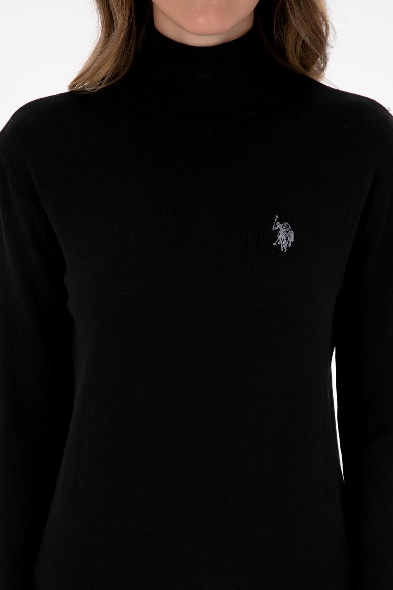 Kadın Siyah Boğazlı Basic Kazak - 50313621005