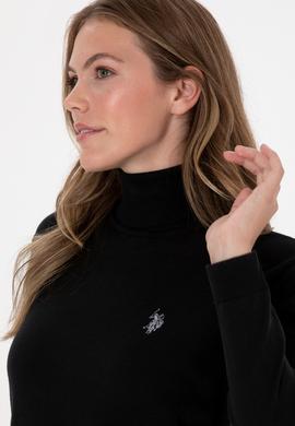 Kadın Siyah Boğazlı Basic Kazak - 50313621005