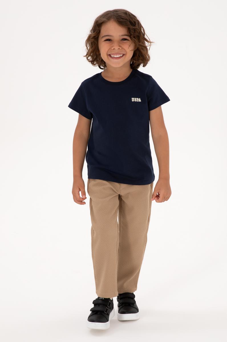 Erkek Çocuk Lacivert Bisiklet Yaka Tişört