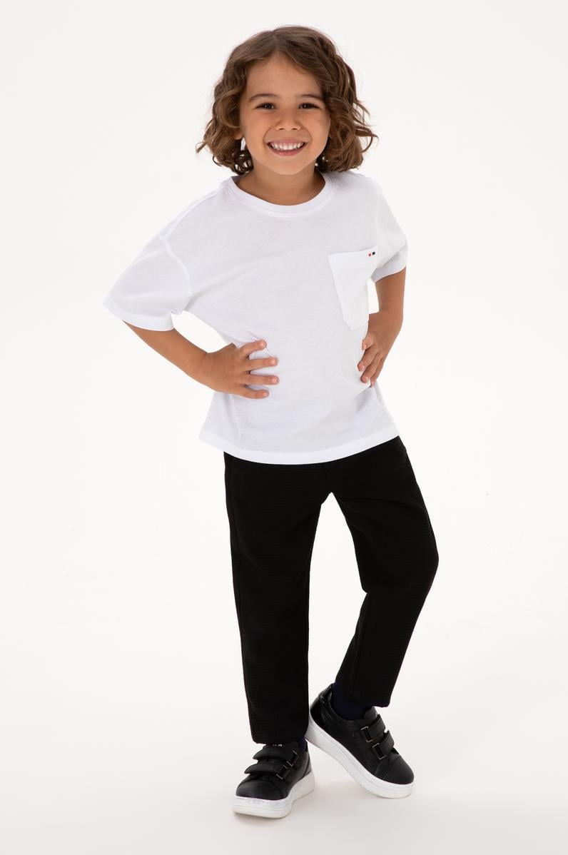 Erkek Çocuk Beyaz Tişört