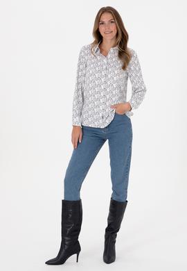 Kadın Lacivert Uzun Kollu Gömlek - 50315894004