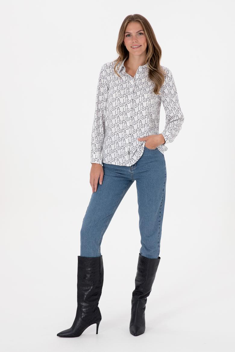 Kadın Lacivert Uzun Kollu Gömlek - 50315894004