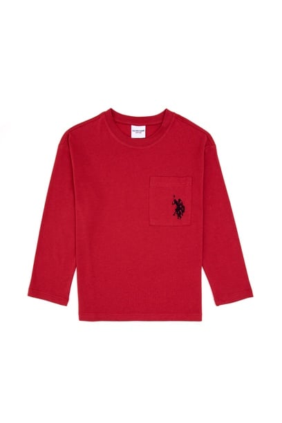 Erkek Çocuk Fuşya Bisiklet Yaka Sweatshirt