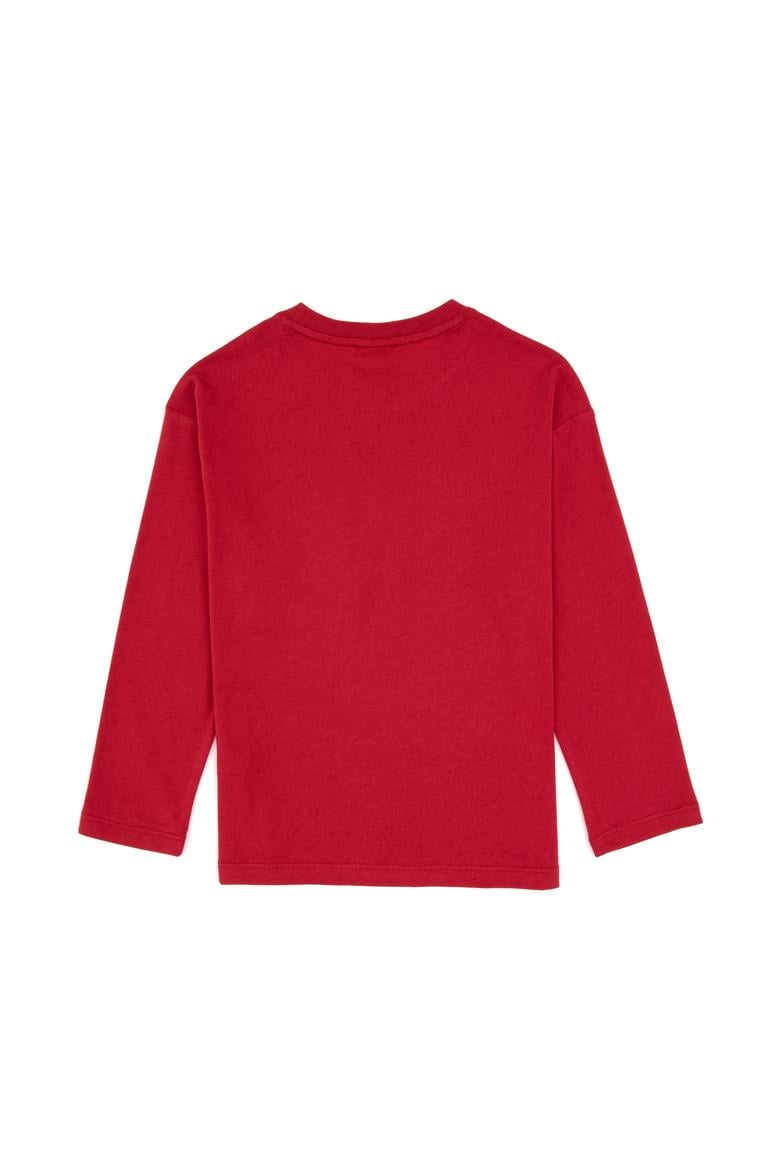 Erkek Çocuk Fuşya Bisiklet Yaka Sweatshirt - 50314033026