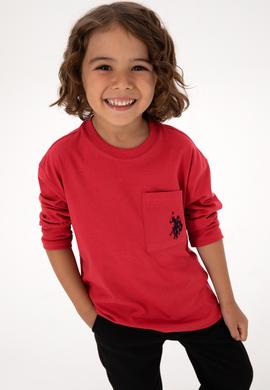 Erkek Çocuk Fuşya Bisiklet Yaka Sweatshirt - 50314033026