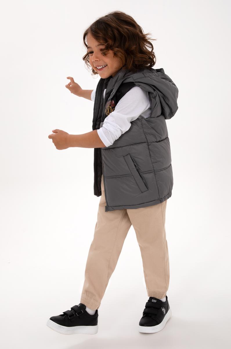 Erkek Çocuk Koyu Bej Kanvas Pantolon