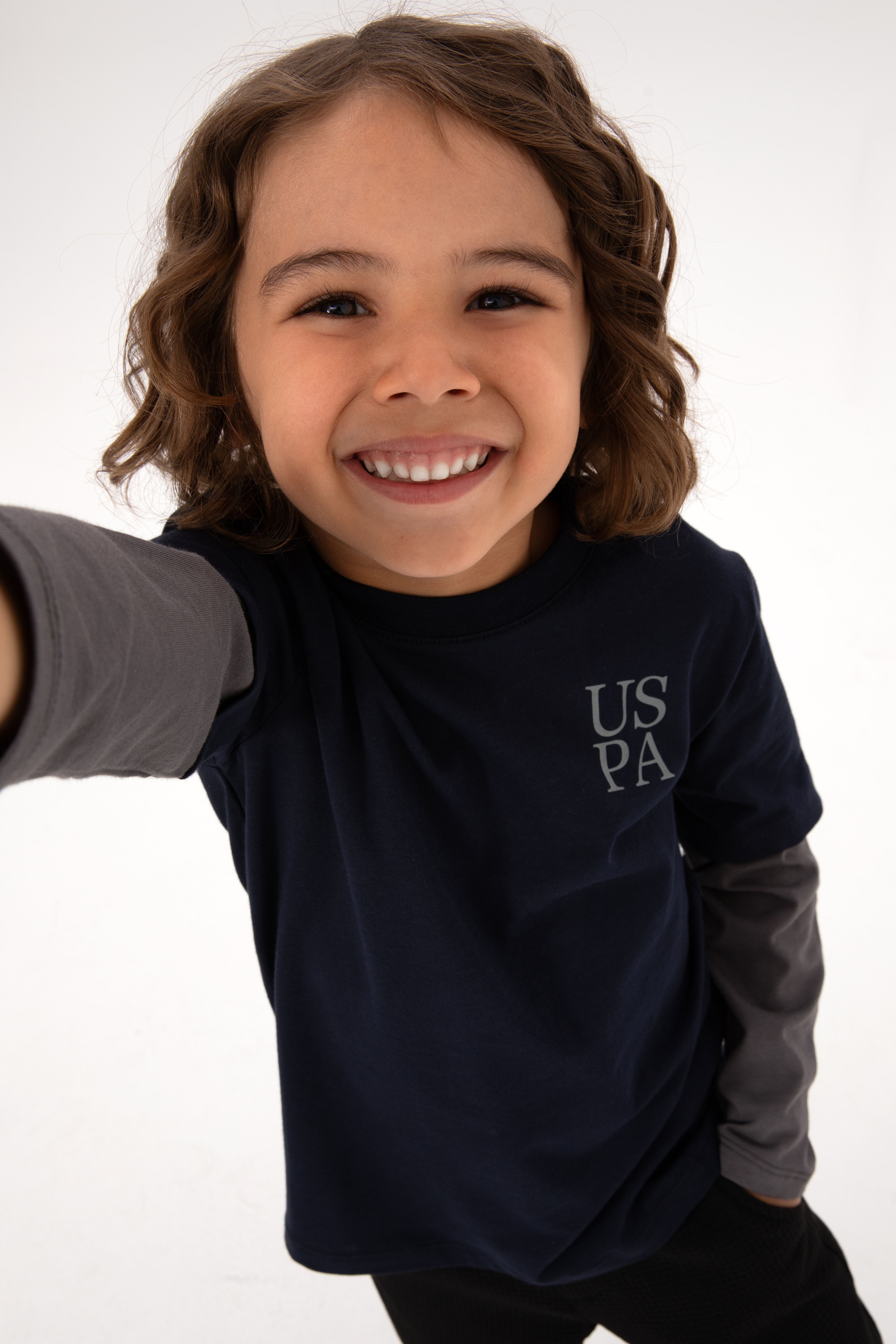 Erkek Çocuk Lacivert Bisiklet Yaka Basic Sweatshirt - Image 1