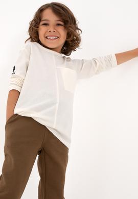 Erkek Çocuk İnci Bisiklet Yaka Sweatshirt - 50314028127