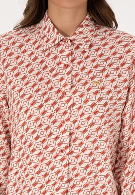 Kadın Gül Kurusu Uzun Kollu Gömlek - 50316370038