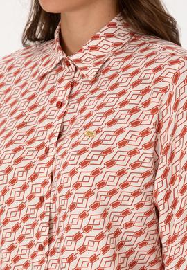 Kadın Gül Kurusu Uzun Kollu Gömlek - 50316370038