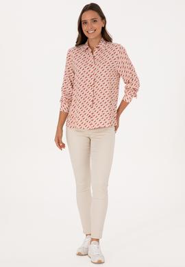 Kadın Gül Kurusu Uzun Kollu Gömlek - 50316370038