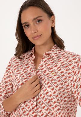 Kadın Gül Kurusu Uzun Kollu Gömlek - 50316370038