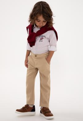 Erkek Çocuk Camel Kanvas Pantolon - 50317274015