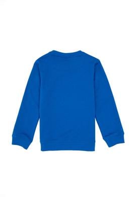 Erkek Çocuk Koyu Mavi Bisiklet Yaka Basic Sweatshirt - 50313830085