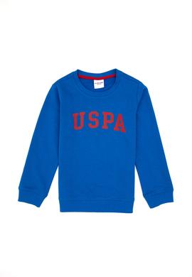Erkek Çocuk Koyu Mavi Bisiklet Yaka Basic Sweatshirt - 50313830085