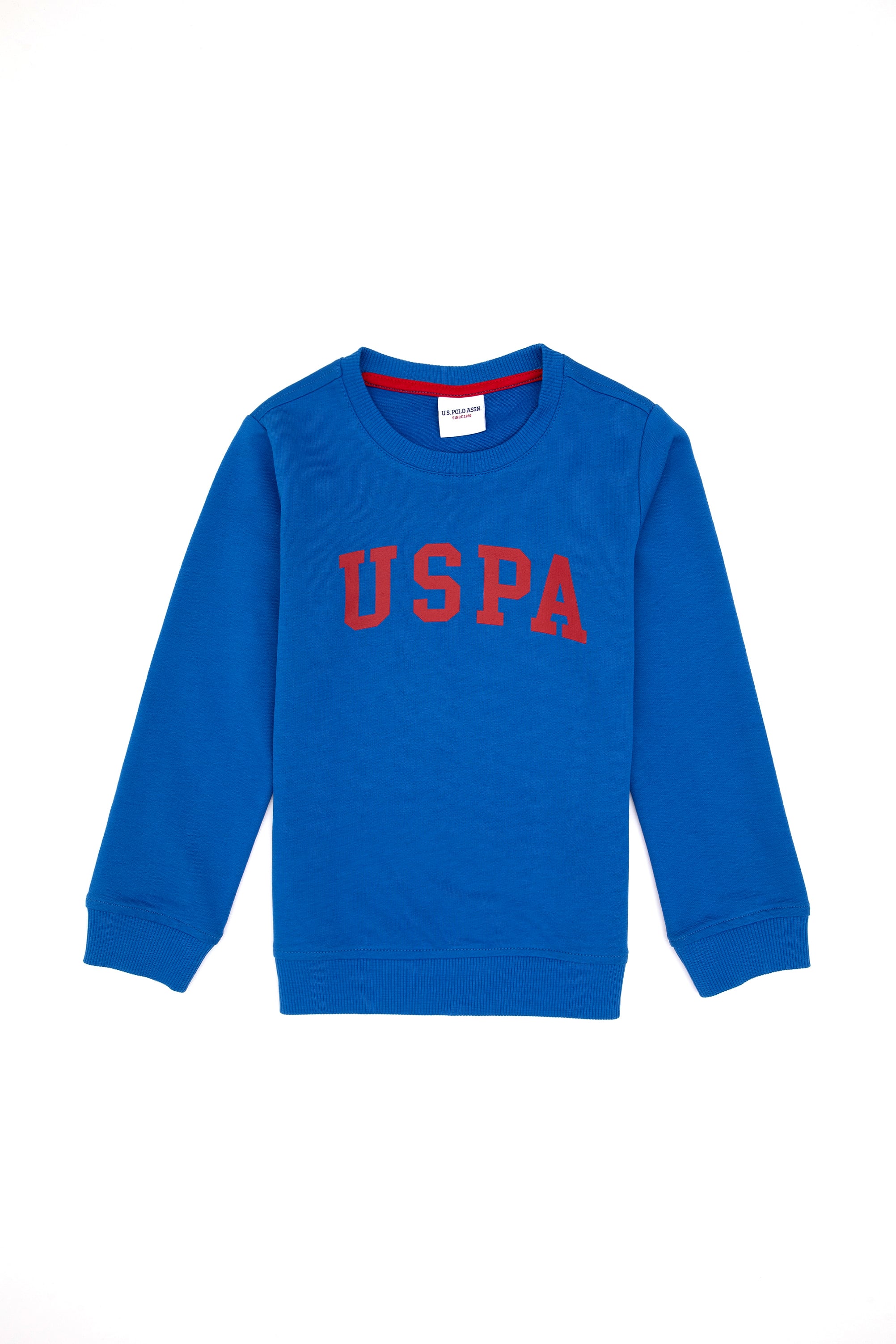 Erkek Çocuk Koyu Mavi Bisiklet Yaka Basic Sweatshirt