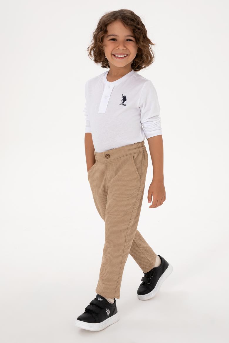 Erkek Çocuk Ekru Bisiklet Yaka Sweatshirt - 50314909056